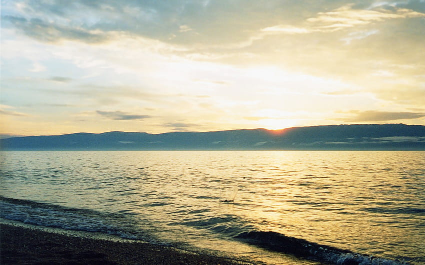 calm sea, sea, beautiful, water, sunrise HD wallpaper