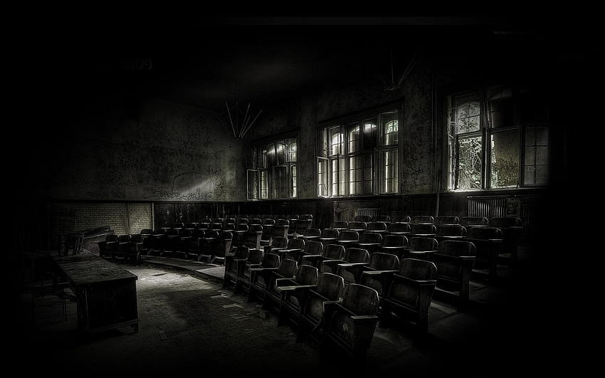 Dark Scary - Abandoned Places Black And White -, Black Creepy HD wallpaper