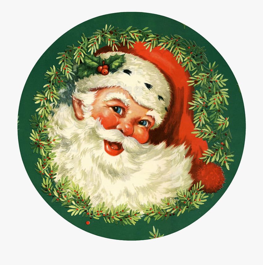 Vintage Santa Claus Png - Santa Claus Green HD phone wallpaper