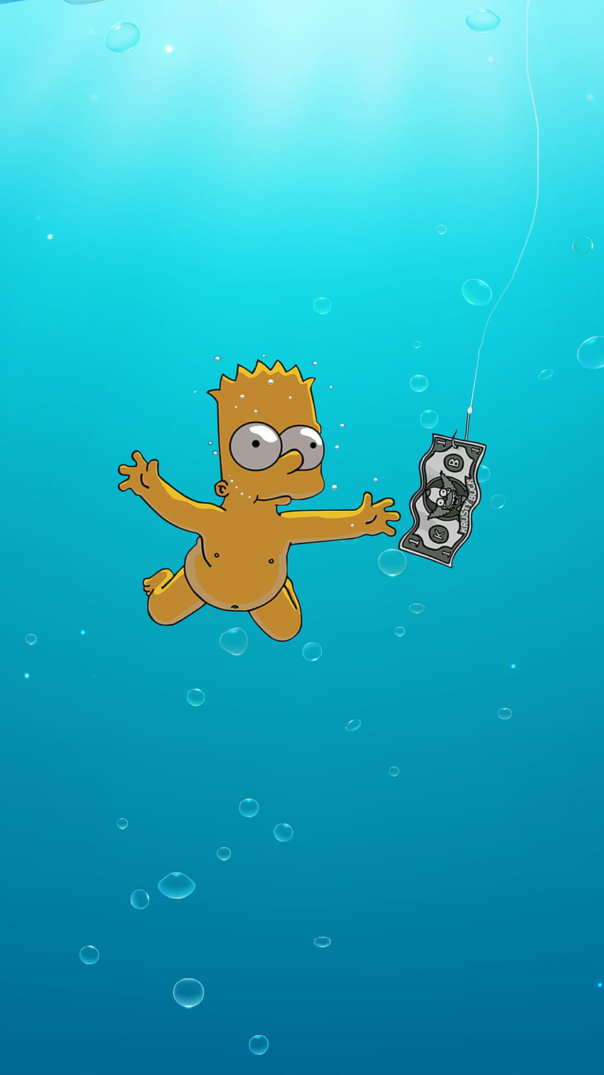 Bart Nevermind Nirvana Phone. Nirvana, iphone cute, Emo, The Simpsons HD тапет за телефон