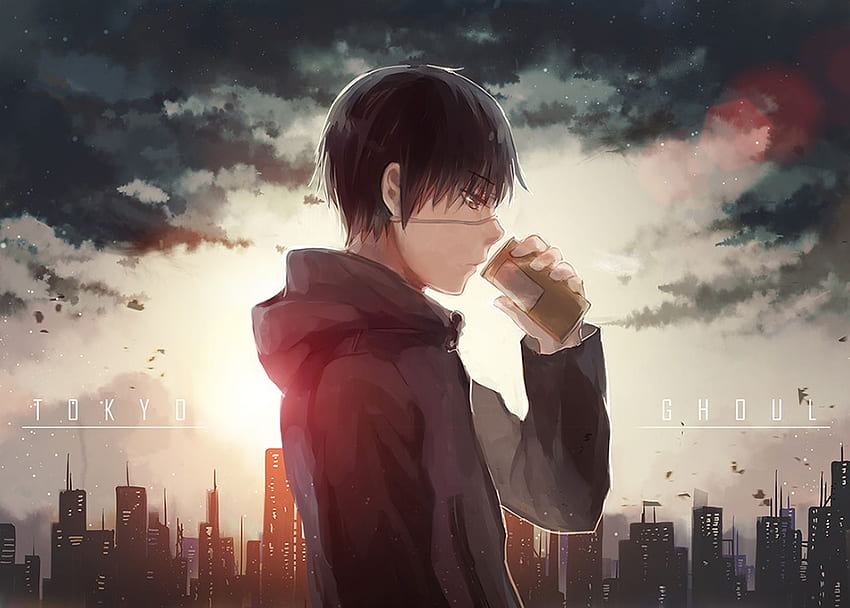Anime characters drinking coffee
