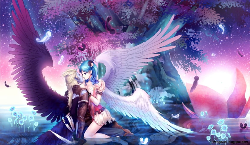 desktop wallpaper romance anime love couple kissing pixhome beautiful anime background