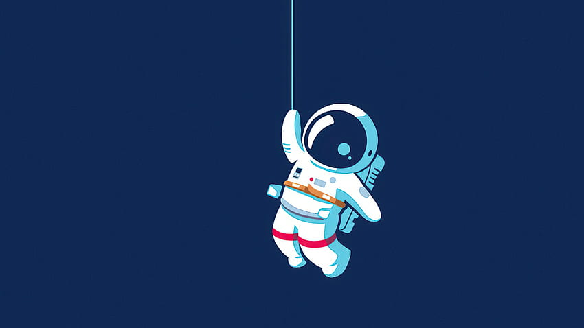 Astronaut Hanging On Moon , Artist, , , Background, and HD wallpaper