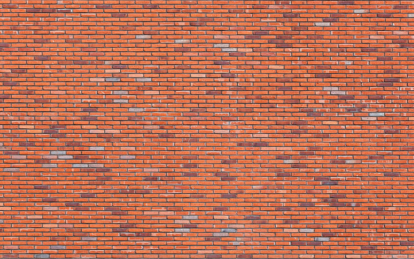 mur de briques orange, arrière-plans grunge, fond de briques orange, textures de briques, textures 3D, mur de briques, fond de briques, fond de pierre orange, briques, briques orange Fond d'écran HD
