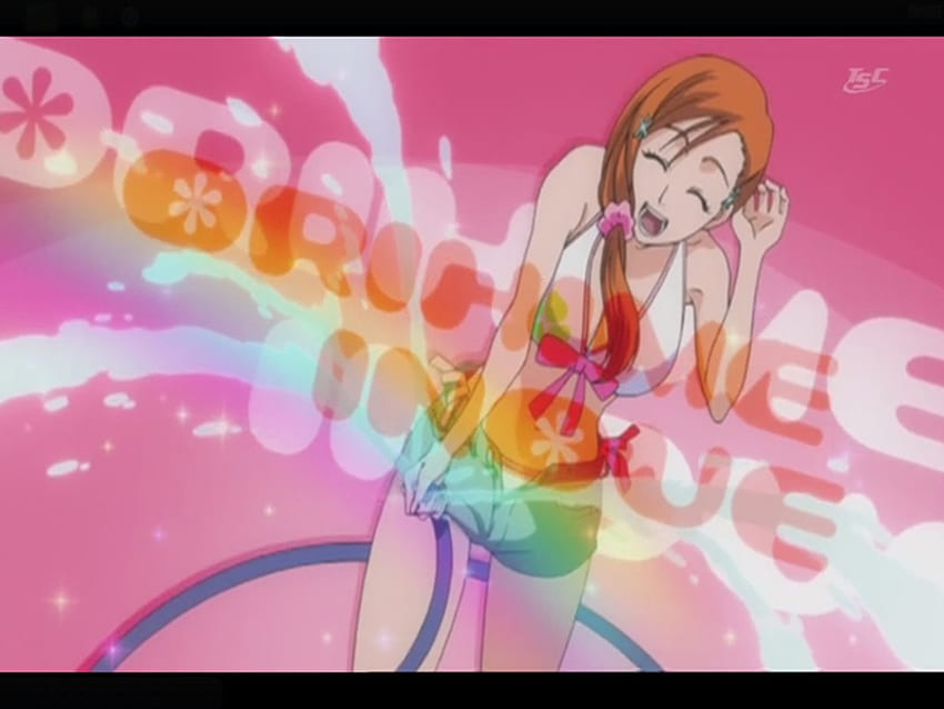 Orihime, girl, pink, anime, fun HD wallpaper