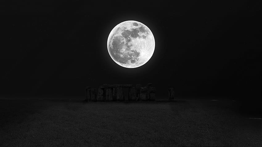 พระจันทร์คืนฤดูหนาว วอลล์เปเปอร์ HD