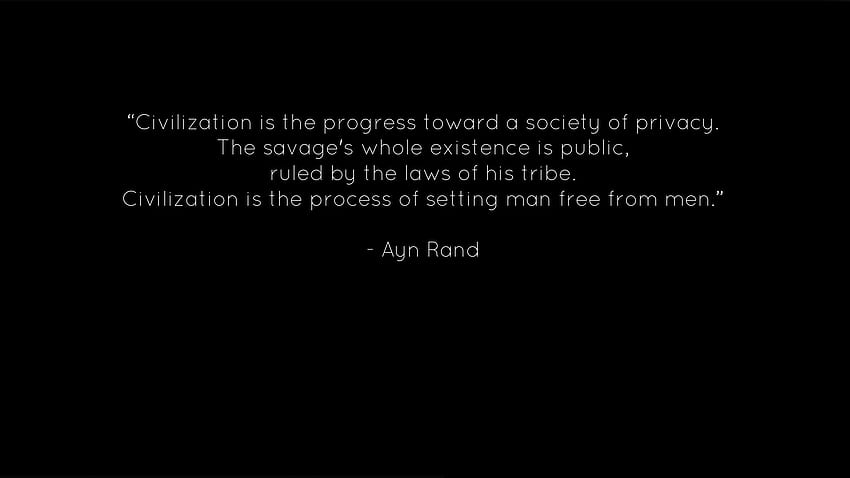citações de ayn rand | Citações de texto Ayn ​​Rand Fundo preto Fresh New Best papel de parede HD
