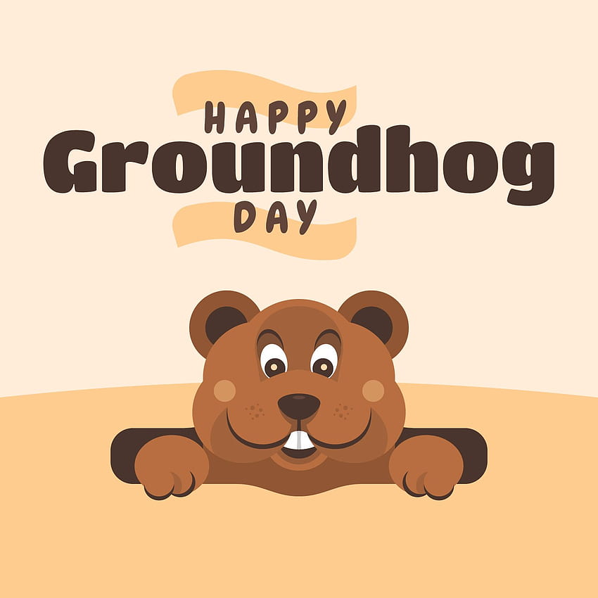 Happy Groundhog Day Greeting Cards Design Template 276020 Vektorgrafiken bei Vecteezy HD-Handy-Hintergrundbild