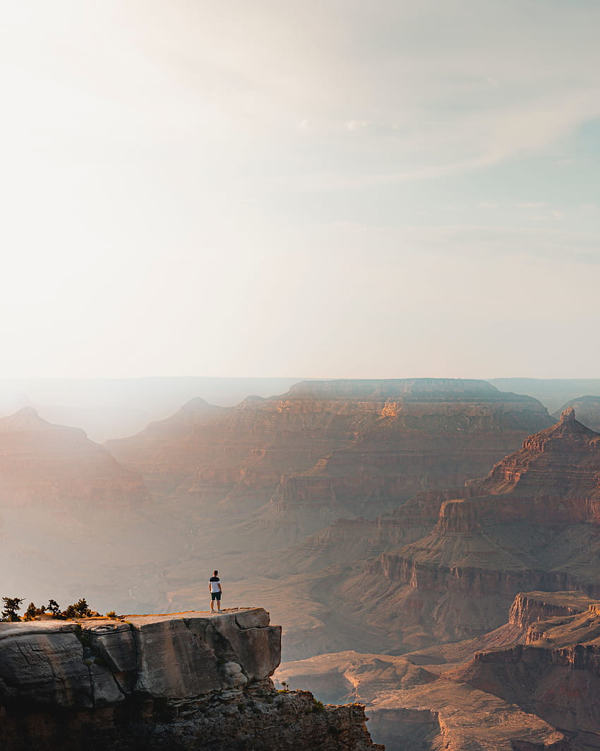 Dom Nature Mountains Rock Precipice Break Height Human Person Hd Phone Wallpaper Pxfuel