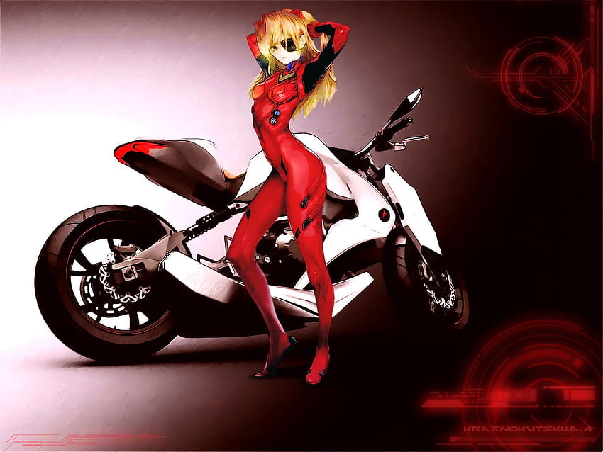 Motosikletli Anime Kız - Anime, Neon Motosiklet HD duvar kağıdı