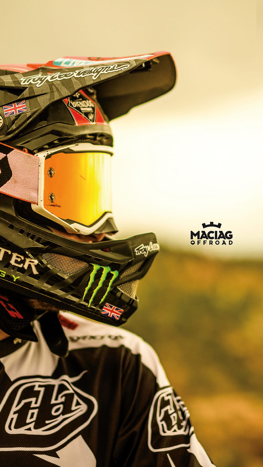 Fahrrad mit Helm iPhone, Motocross-Helm HD-Handy-Hintergrundbild