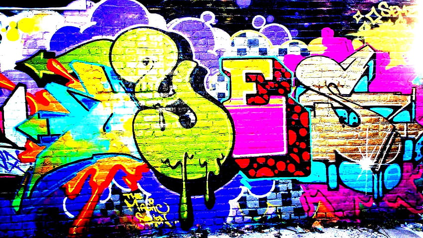 Bunt, Bunt, Textur, Texturen, Wand, Graffiti, Backstein, leuchtende Farben HD-Hintergrundbild