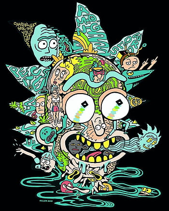 In The Psychedelia Dimension Rick and Morty Trippy HD wallpaper  Pxfuel