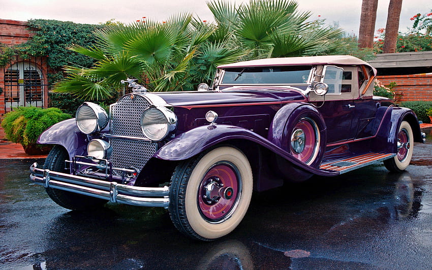 Packard, car, vintage, purple / and Mobile Background HD wallpaper