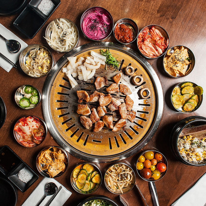Bringen Sie Ihre fetten Hosen mit: So gewinnen Sie ein Jahr lang koreanisches BBQ, koreanisches Essen HD-Handy-Hintergrundbild