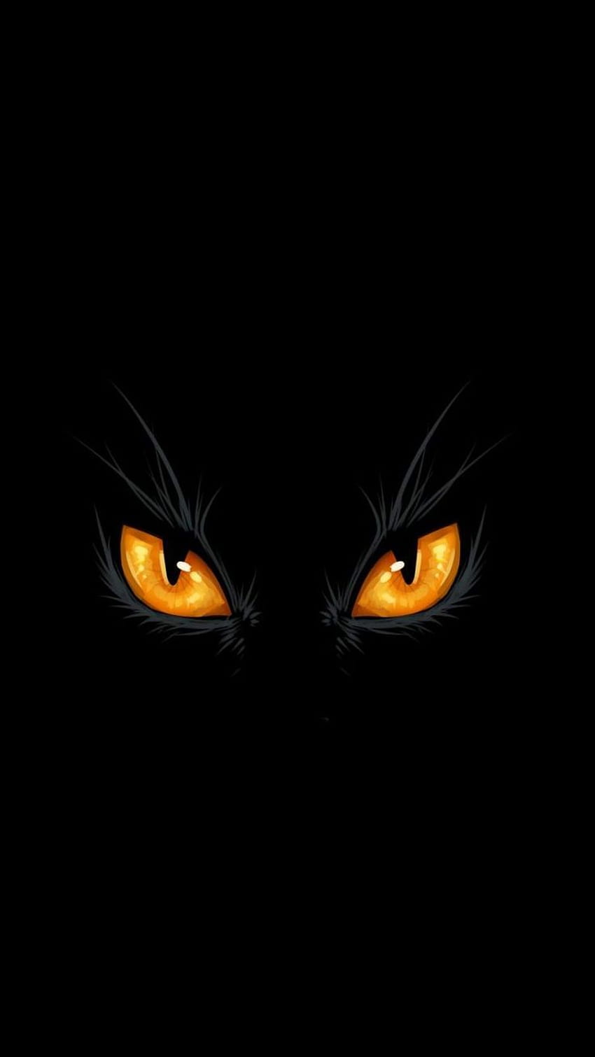 IPhone Olhos de Gato Preto, Olhos no Escuro Papel de parede de celular HD