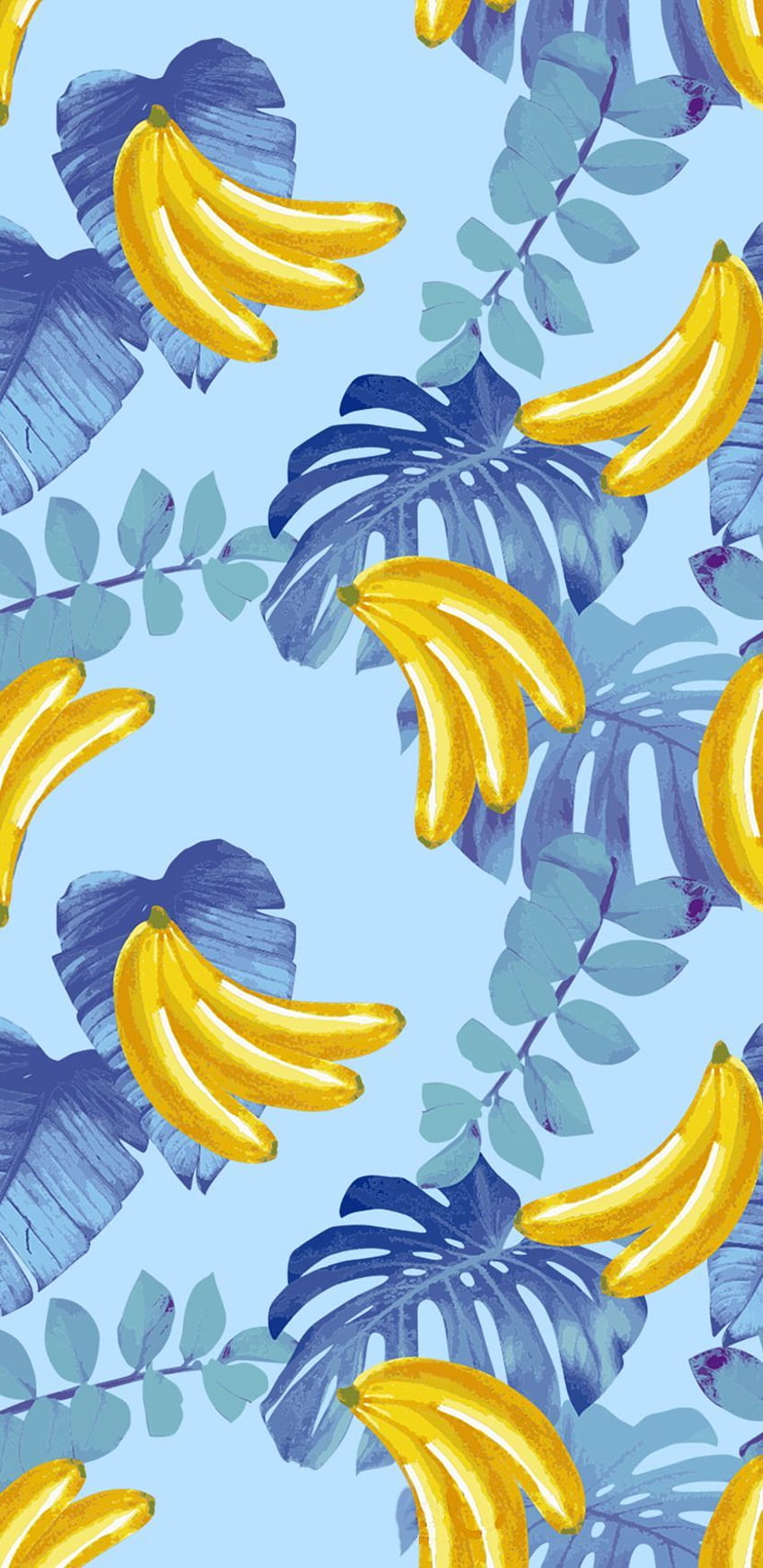 bananas, tropical, summer, food, food lovers, pastel colors HD phone wallpaper