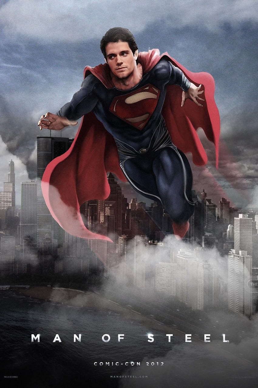 plakat supermana człowiek ze stali Tapeta na telefon HD