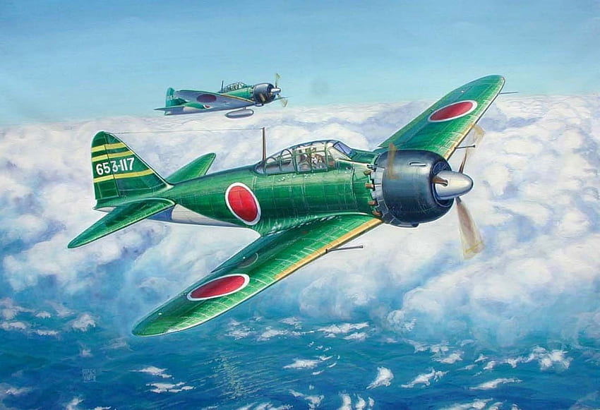 General Japan World War II Zero Mitsubishi airplane, Japan World War Two HD wallpaper