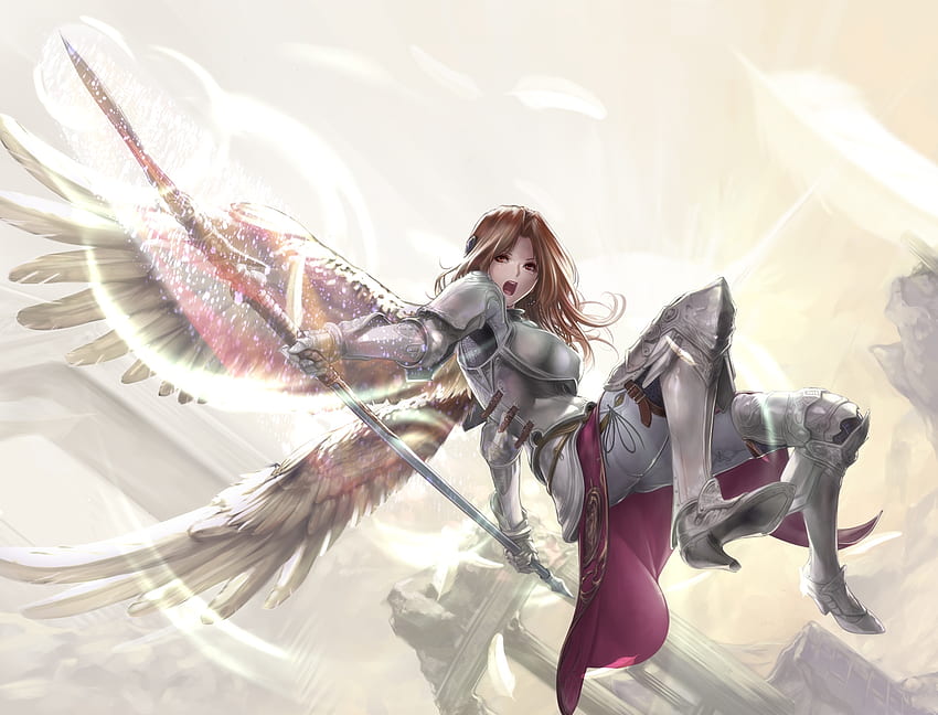 HD wallpaper: female anime character holding spear wallpaper, Fantasy,  Women Warrior | Wallpaper Flare