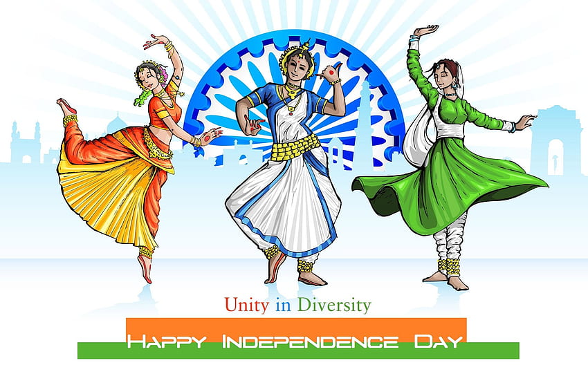 Indian Independence Day Animated ,, Indian Dance Cartoon HD wallpaper |  Pxfuel