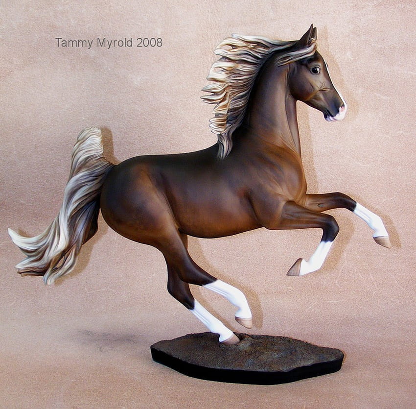 customary horse, desert breed horse, galloping, chestnut coloring, model horse, arabian HD wallpaper