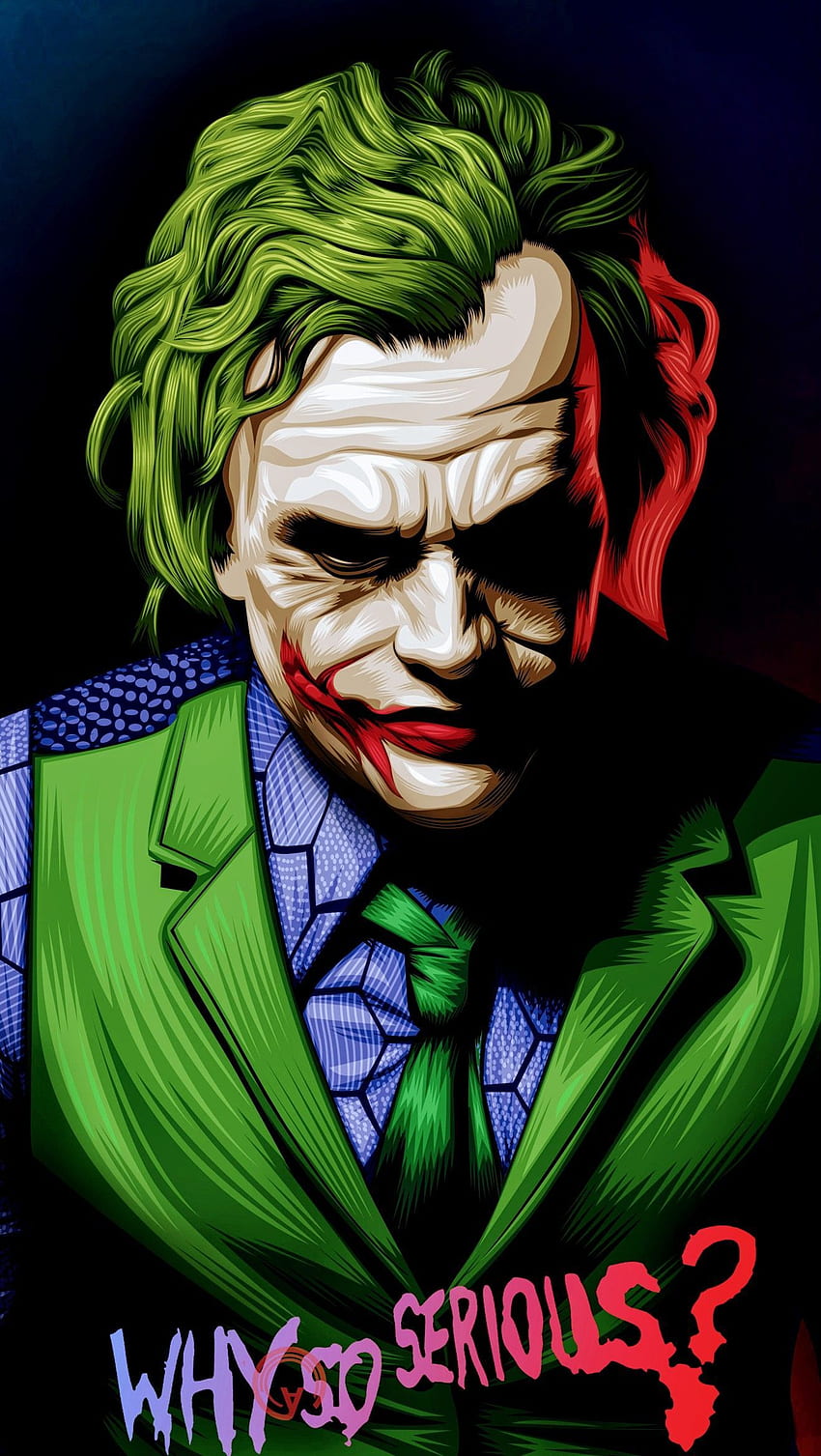 Il Joker, perché così serio?. Supereroe. Burlone Sfondo del telefono HD
