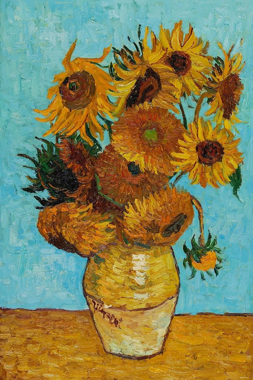 Vincent Van Gogh, Sonnenblumen, Detail. Pinteres, Original Sonnenblumen von Van Gogh HD-Handy-Hintergrundbild