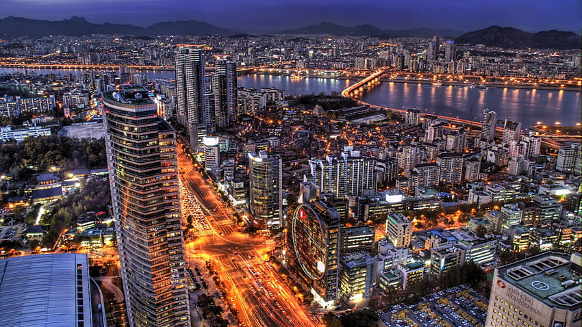 한국, 서울, 수도 1440P 해상도, 도시, 배경, 대한민국 노트북 HD 월페이퍼