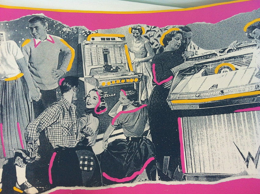 YourAuntiesPanties [] tarafından , Mobil ve Tablet için Vintage Roll Border 1950'ler Diner. 50'lerin Retro Sınırlarını Keşfedin. Vintage Mutfak , 70'lerden, Retro HD duvar kağıdı