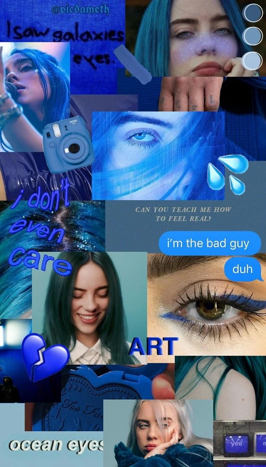 Edits, blue and blue -, Billie Eilish Blue HD phone wallpaper | Pxfuel