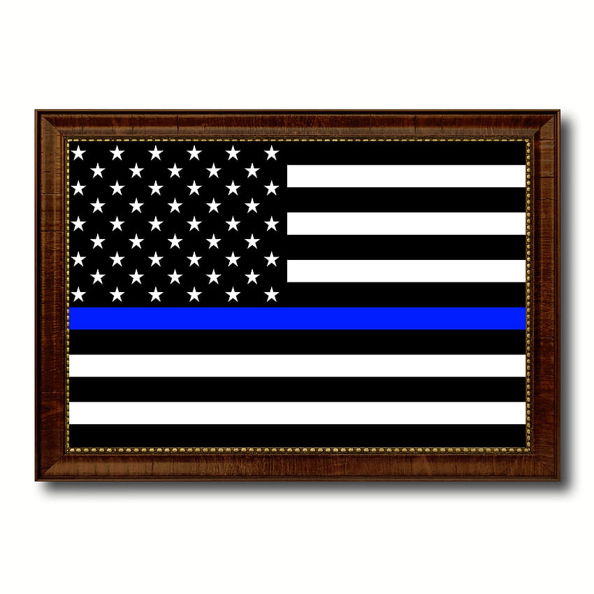 Thin Blue Line Honoring our Men and Women of Law Enforcement American Police Flag Canvas Print HD phone wallpaper