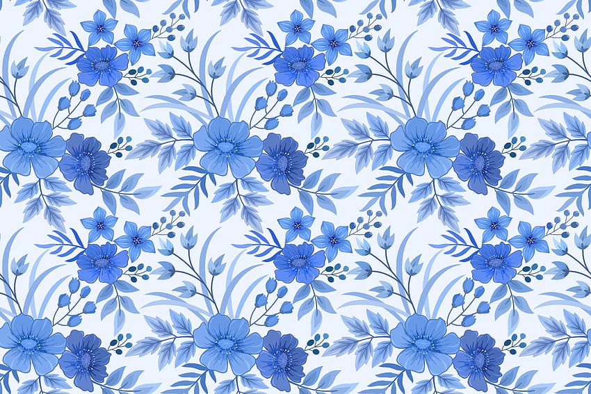297526205  Ada Blue Floral Wallpaper  by AStreet Prints
