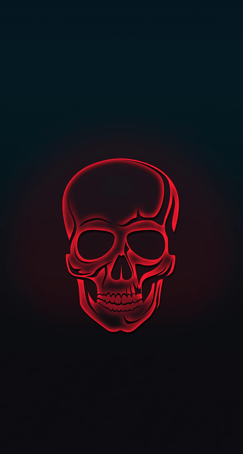 Skull, Neon Red Skull HD phone wallpaper | Pxfuel