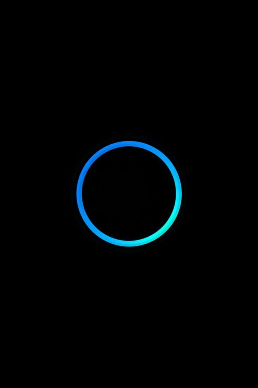 Minimal Blue Circle on Black Background. Black background , Black background, Minimalism, Blue Circle Black HD phone wallpaper