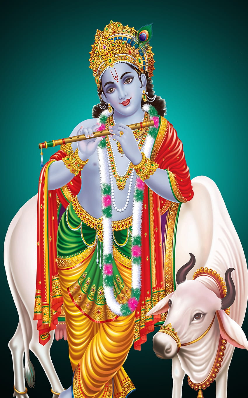 Lord Krishna per cellulare - Full God Krishna - -, Krishna e mucca Sfondo del telefono HD