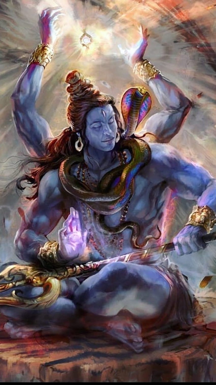 Rudra Shiva, , Pintura, , señor shiv fondo de pantalla del teléfono