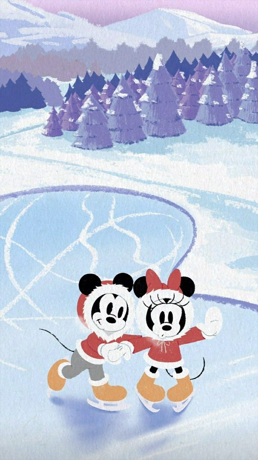 Anasilvia on Mickey♥️. Christmas phone , Cute disney , Cute disney drawings, Cute Disney Winter HD phone wallpaper