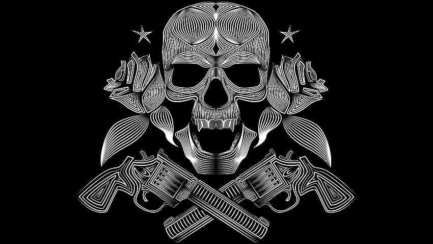 Skull Gangsters Vector HD тапет