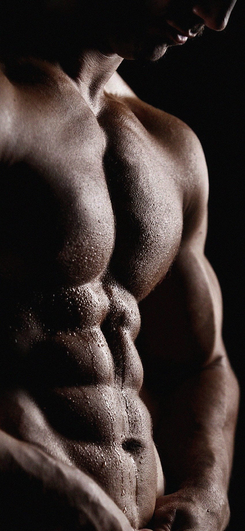 Corpo de homem músculo escuro Papel de parede de celular HD