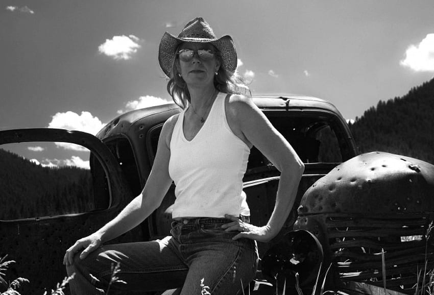 Bullet Riddled Pickup, cowgirl, pickup, jeans, truck HD wallpaper