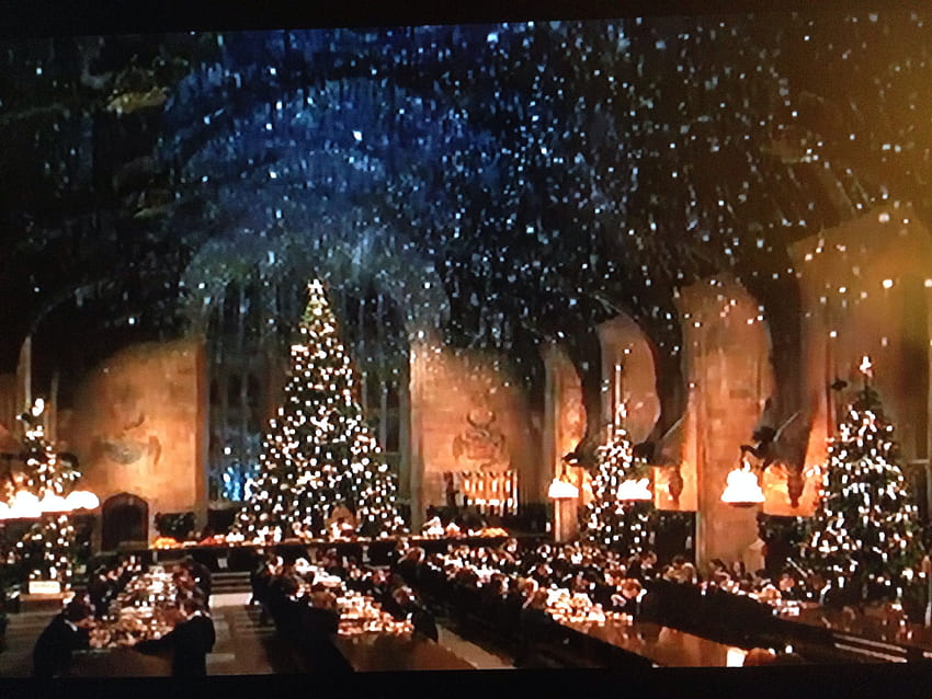 Natal Harry Potter, Aula Besar Hogwarts Wallpaper HD