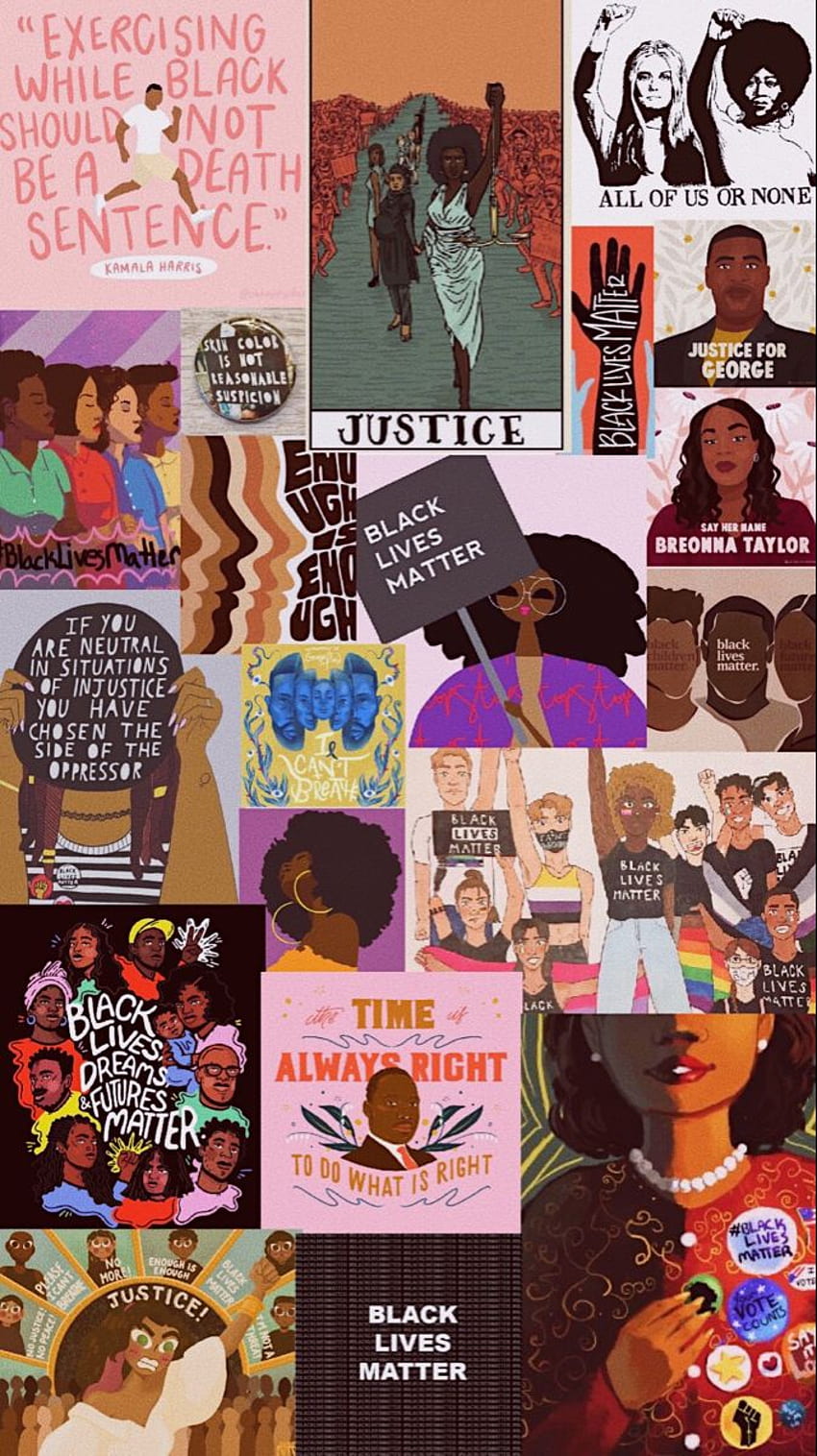 Black lives matter. Black lives matter art, Aesthetic iphone , Black lives matter, History Collage HD phone wallpaper
