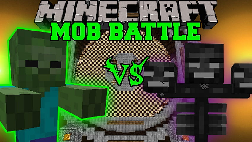 GIANT ZOMBIE VS WITHER BOSS - Minecraft Mob Battles - Arena Battle, Battle of Zombies HD-Hintergrundbild