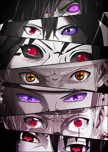 Impresión de póster de Naruto ojos montaje HD