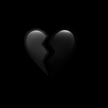 shattered black heart