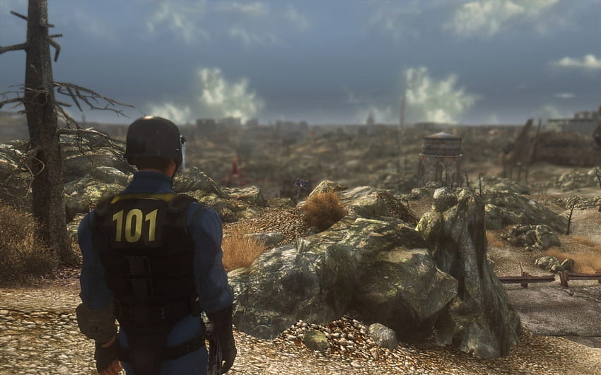 Fallout 3 - Into the Wasteland (Escape!), escape, Lone, into the wasteland, fallout 3, vault 101, Lone wanderer HD wallpaper