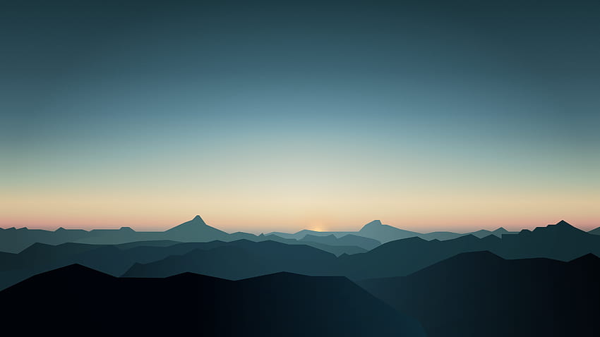Sleepy Mountains - 11 Stück [ ], Bergabstrakt HD-Hintergrundbild