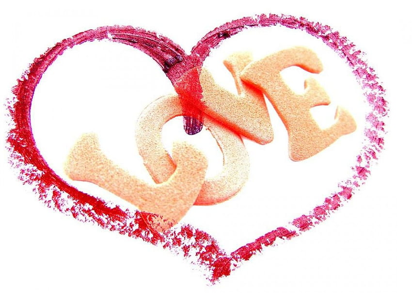 Kalbimde Aşk, Kalbimin İçinde Aşk, Kırmızıya Boyalı Kalp HD duvar kağıdı