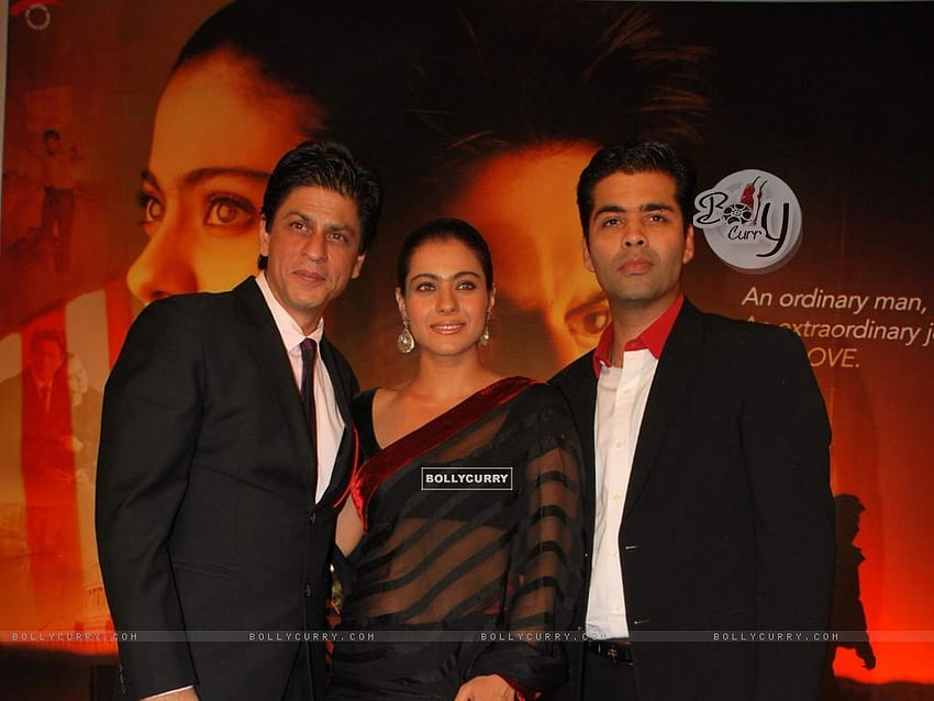 - Bollywood actors Shah Rukh Khan, Kajol and Karan, Karan Johar HD wallpaper